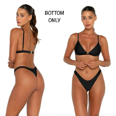 FAE FAE Swim Zenith Bikini Bottom - Nero - G-String - High Cut - Sustainable – PerfectKini