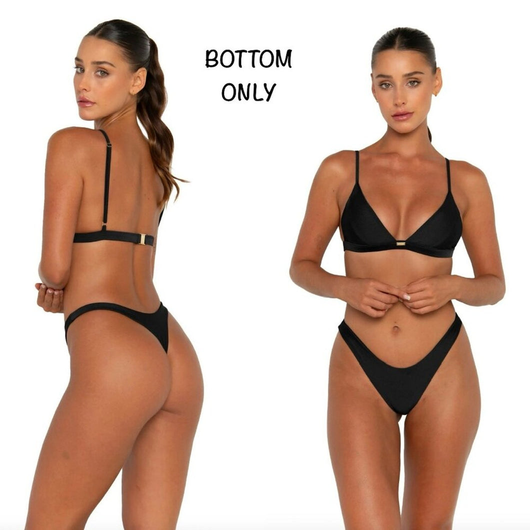 FAE FAE Swim Zenith Bikini Bottom - Nero - G-String - High Cut - Sustainable – PerfectKini
