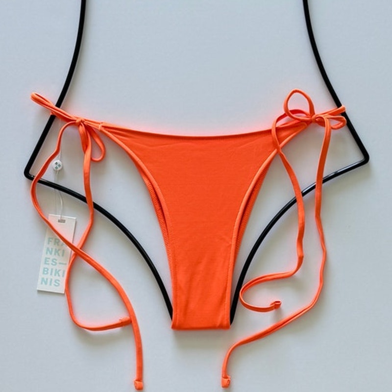 Frankies Bikinis Divine Shine Tie Bikini Bottom - Cuties | Front view