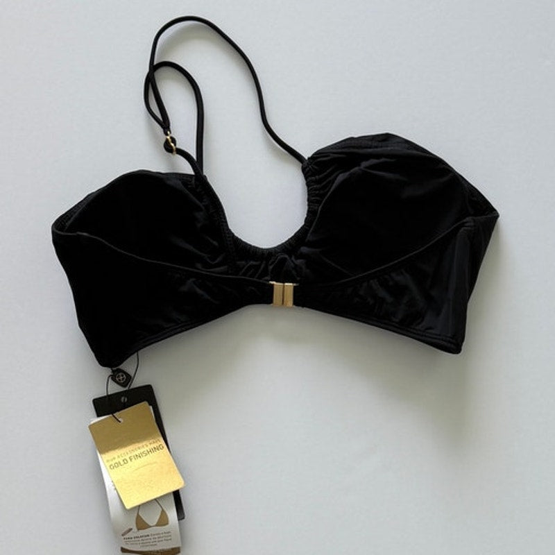ViX Paula Hermanny ViX Swimwear Emma One-Shoulder Bikini Top - Black | Alternate view