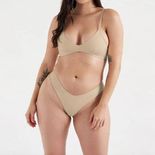 OneOne Swimwear Heidi Skimpy Bikini Bottom – Sand Ribbed