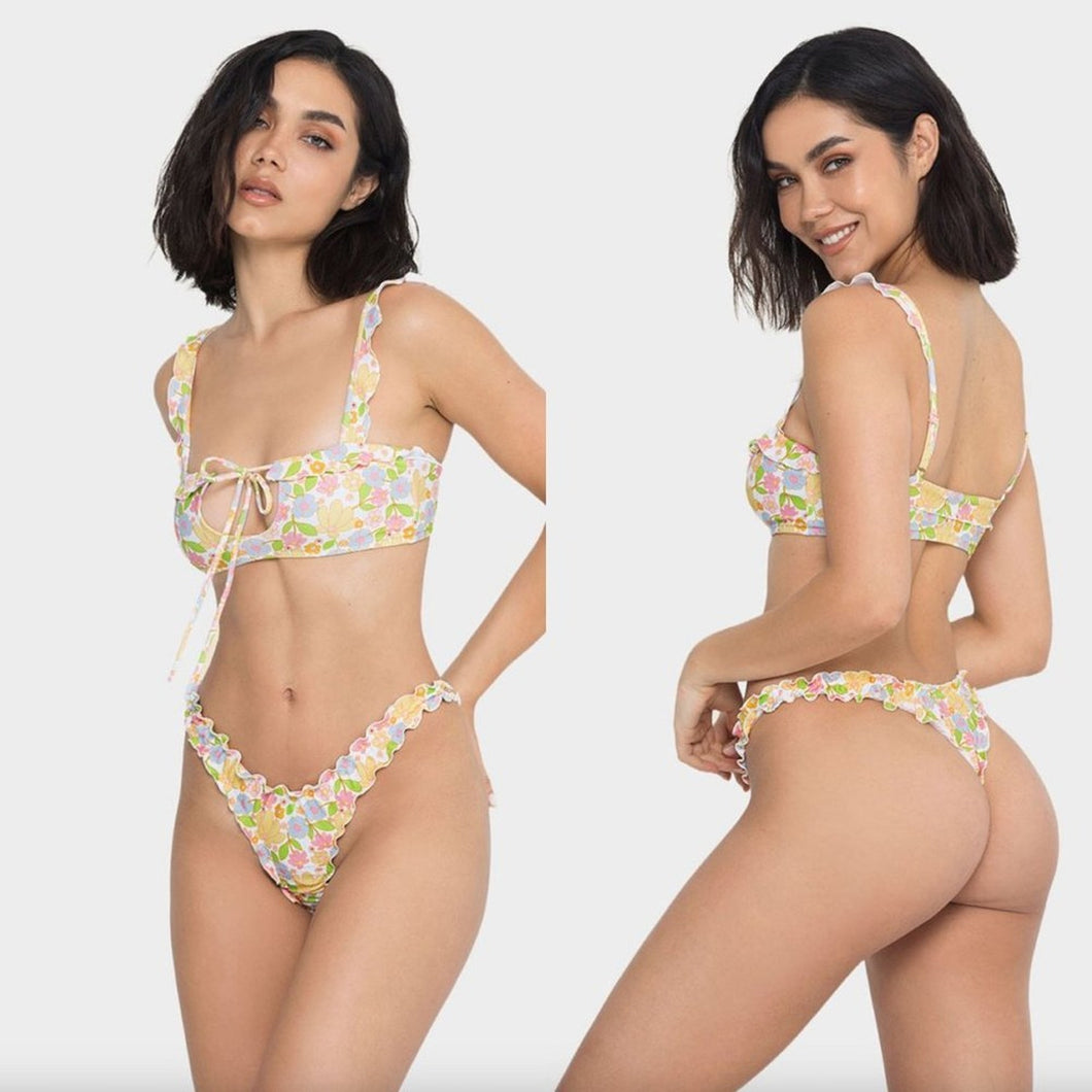 Khassani Khassani Retro Flower ALMA Bikini Set – PerfectKini