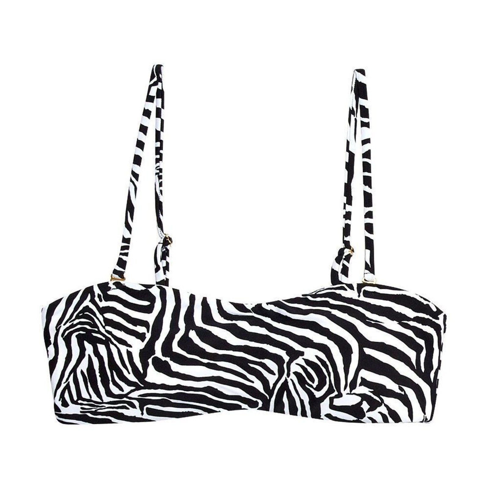 Beach Bunny Swimwear London Bralette Bikini Top - Zebra | Alternate view