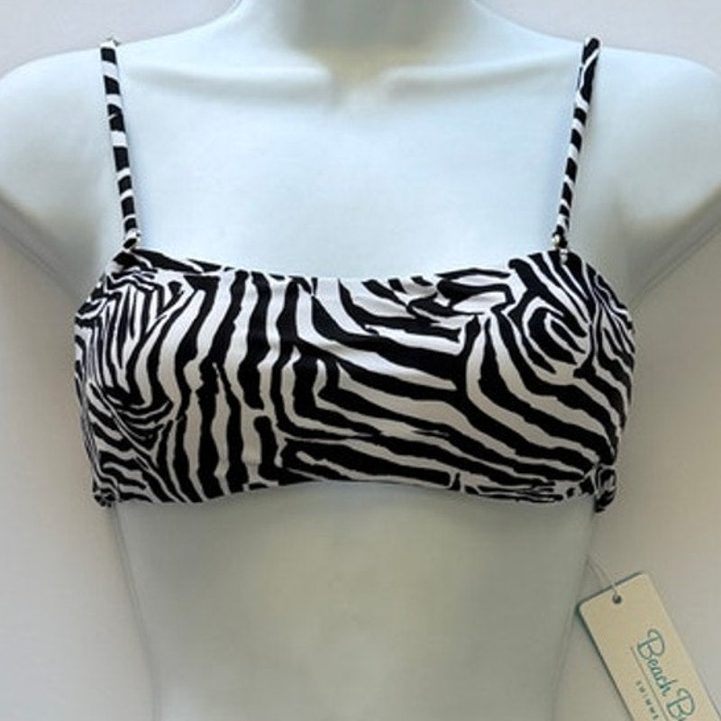 Beach Bunny Swimwear London Bralette Bikini Top - Zebra | Back view