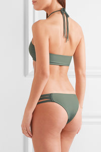 Mikoh Swimwear 'West Oz' Bikini Top in Army