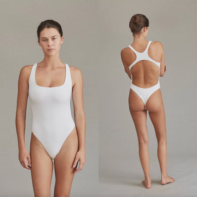 Acacia Swimwear Acacia Bodywear MINNIE Bodysuit - Pikake Ribbed Racerback - Swim/Intimates - Size Large - NWT – PerfectKini