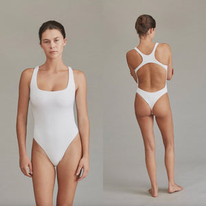 Acacia Swimwear Acacia Bodywear MINNIE Bodysuit - Pikake Ribbed Racerback - Swim/Intimates - Size Large - NWT – PerfectKini