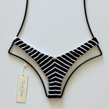 Beach Bunny Chrissy Micro Tango Bikini Bottom – Navy Stripe