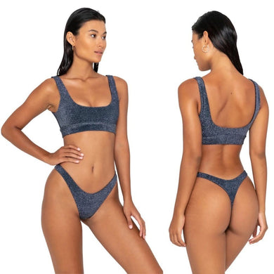 FAE FAE Swim Zenith Bikini Bottom - Midnight - G-String - High Cut - Minimalist – PerfectKini