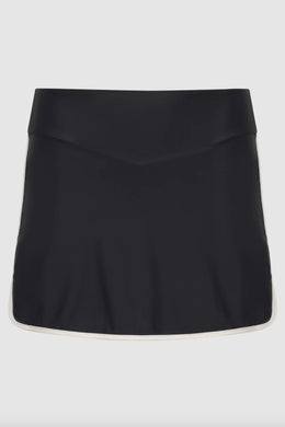 Acacia Swimwear Acacia Swimwear Laney Tennis Skirt - Black Piped Skort - Large - NWT – PerfectKini