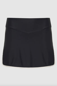 Acacia Swimwear Acacia Swimwear Laney Tennis Skirt - Black Piped Skort - Large - NWT – PerfectKini