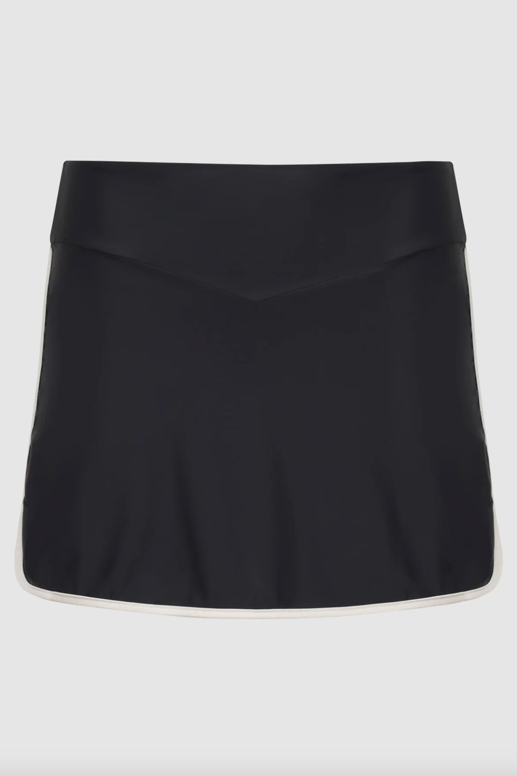 Acacia Swimwear Acacia Swimwear Laney Tennis Skirt - Black Piped Skort - Large - NWT – PerfectKini