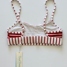 Beach Bunny Emerson Bralette Bikini Top – Red Stripe Rib
