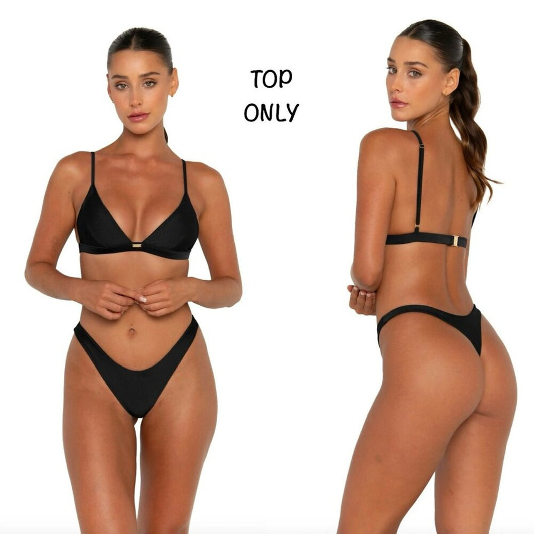 FAE FAE Swim LUNA Bikini Top - NERO - Triangle Bralette - Sustainable ECONYL® – PerfectKini