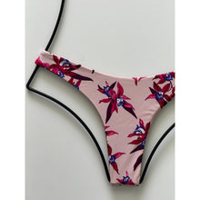 Close-up of Acacia Oslo Bottom in Mokoli‘i showing vibrant magenta, plum, and cobalt blue floral details.