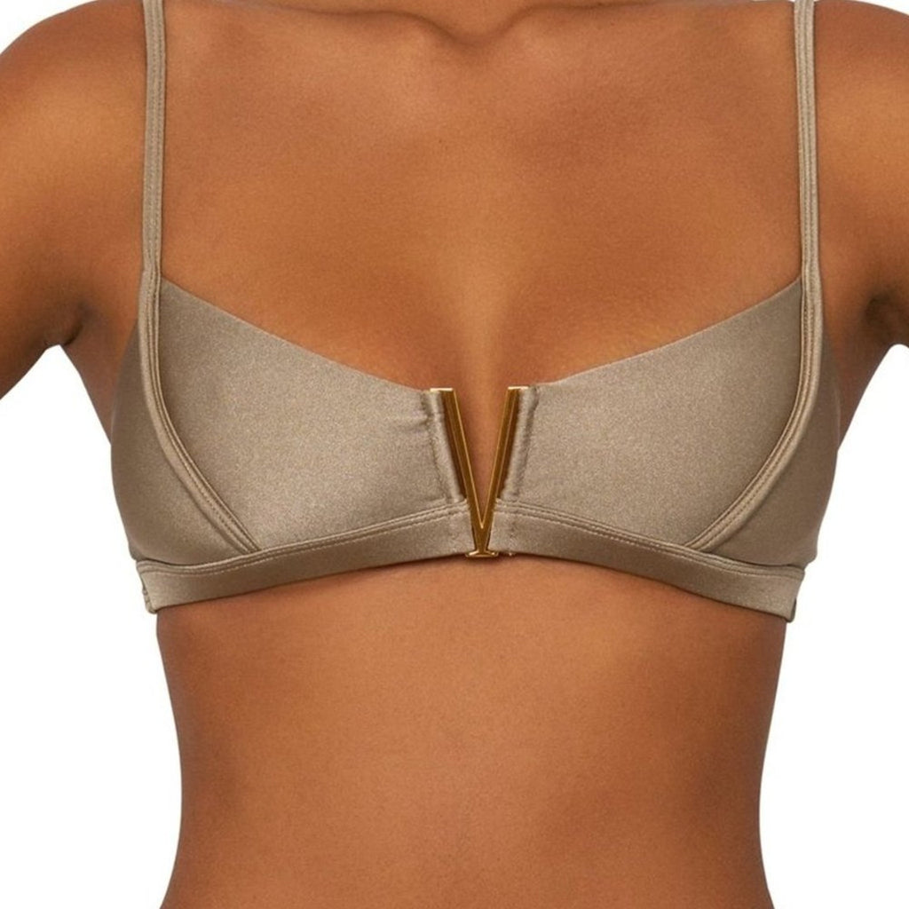 FAE Swim Herbert Bikini Top - Toffee | Alternate view
