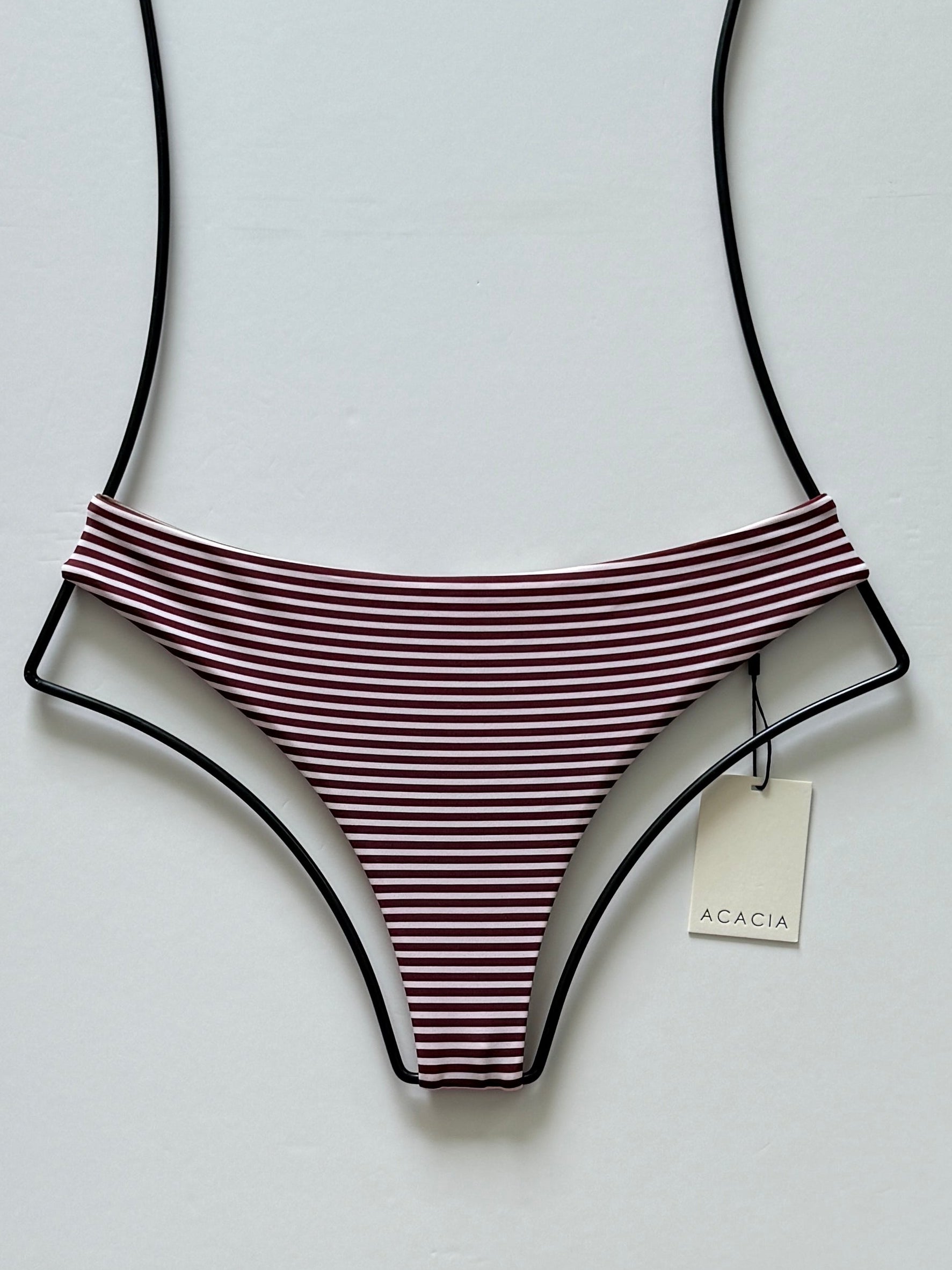 Acacia Swimwear Brazil Bikini Bottom - Carolina Stripe