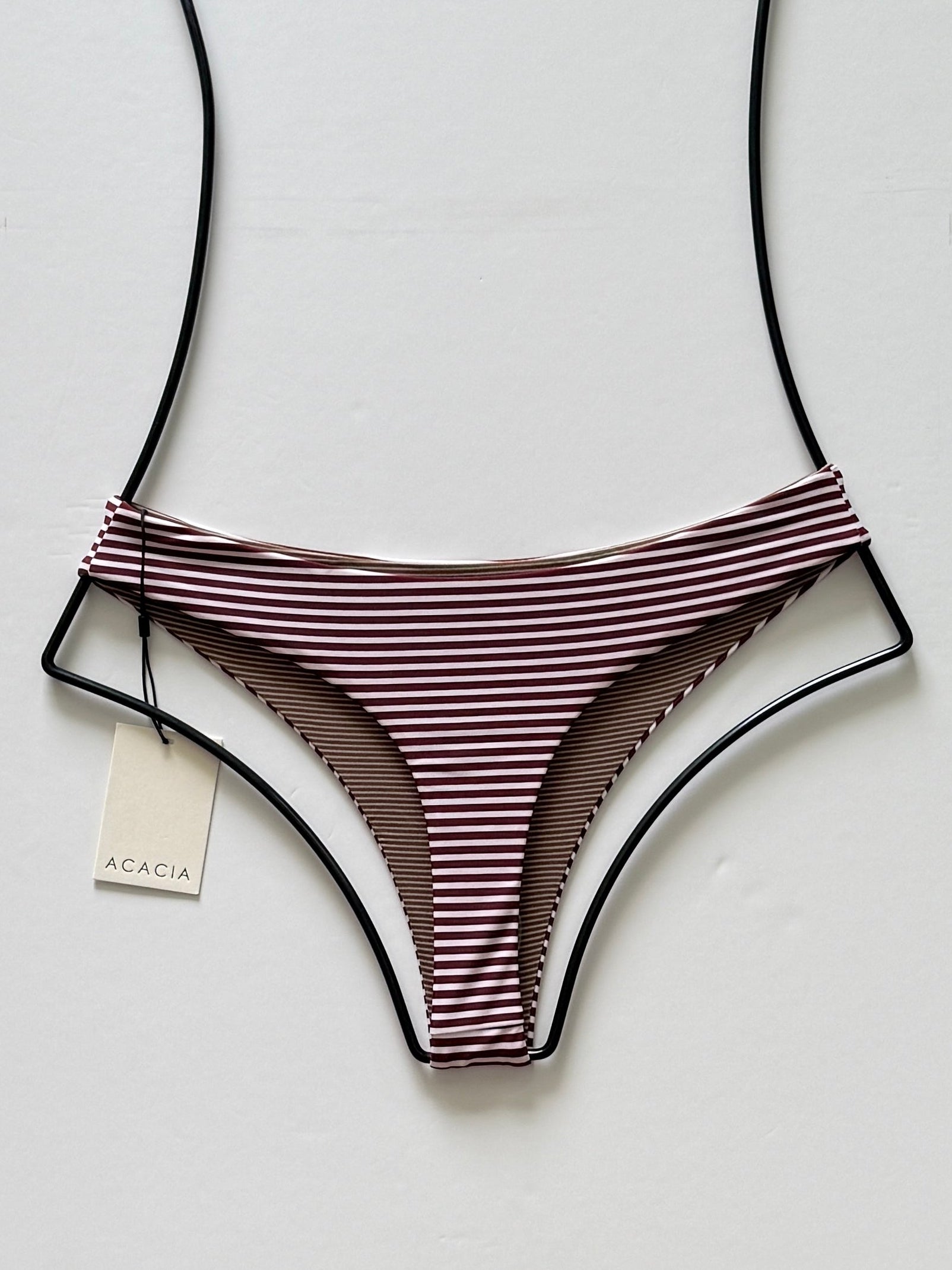 Acacia Swimwear Brazil Bikini Bottom - Carolina Stripe