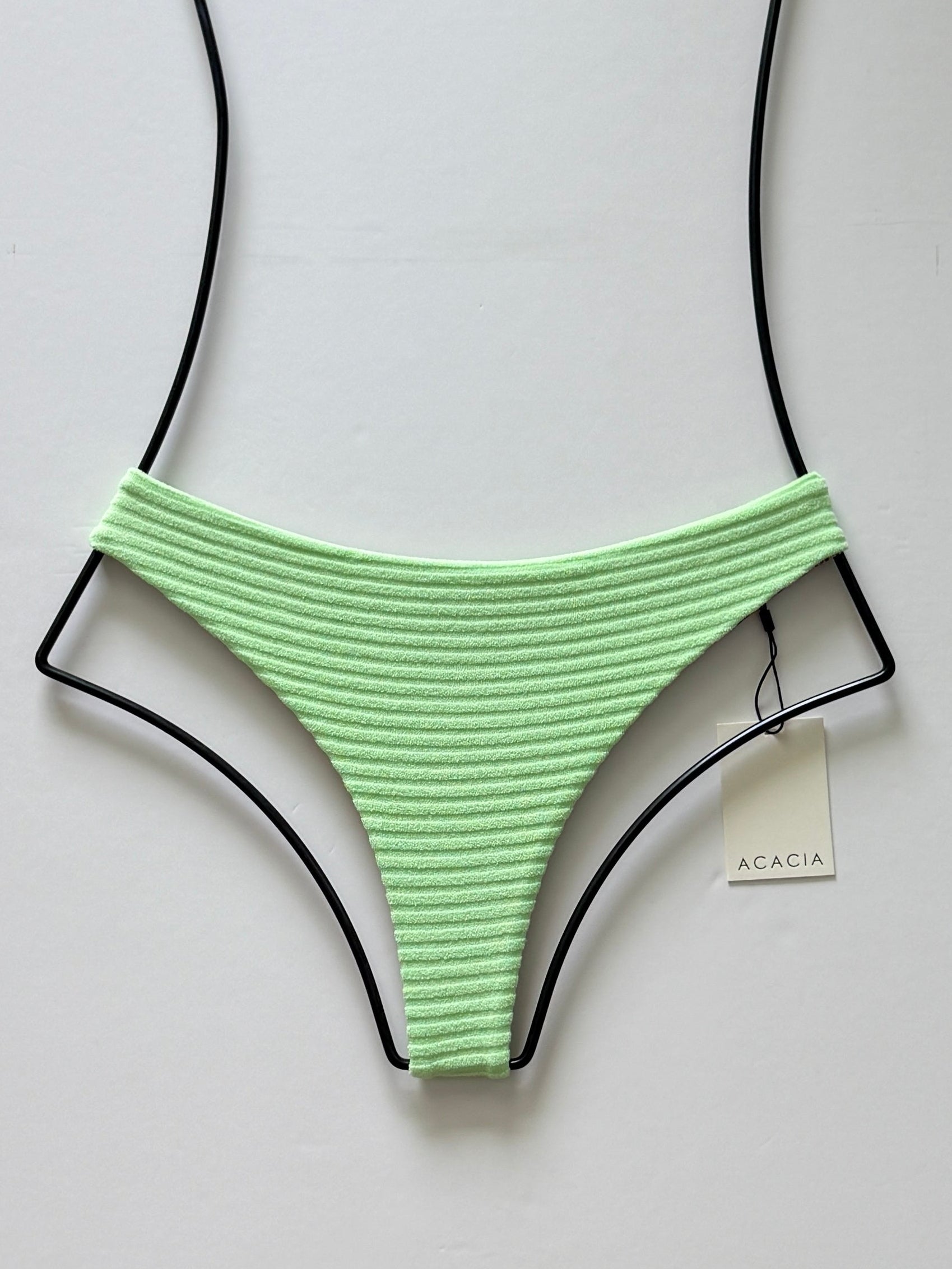 Acacia Swimwear Brazil Terry Ribbed Bikini Bottom - Naupaka