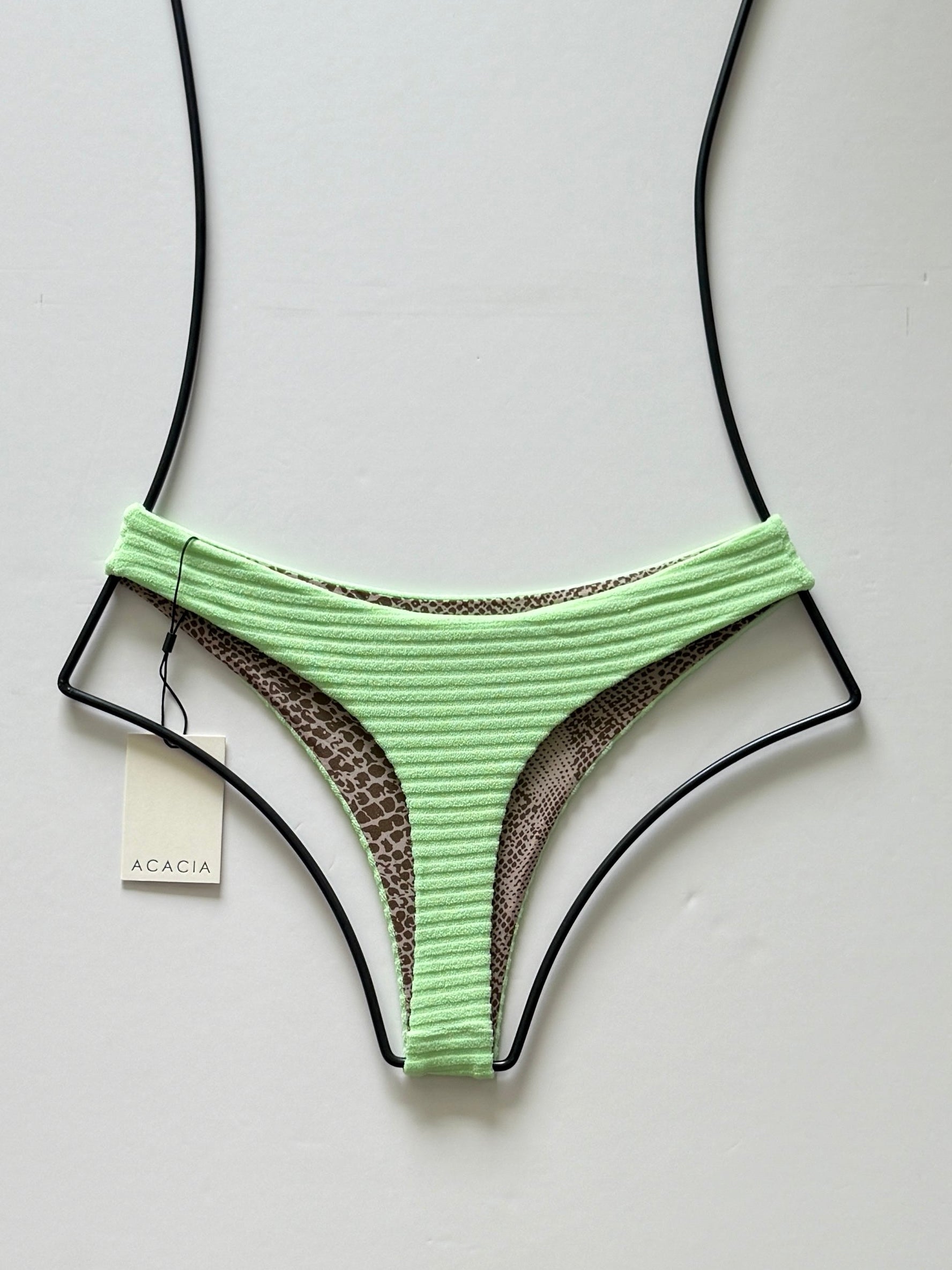 Acacia Swimwear Brazil Terry Ribbed Bikini Bottom - Naupaka