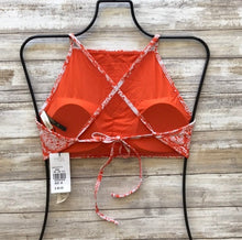 Sofia by ViX Dana Halter Bikini Top in Orange/White