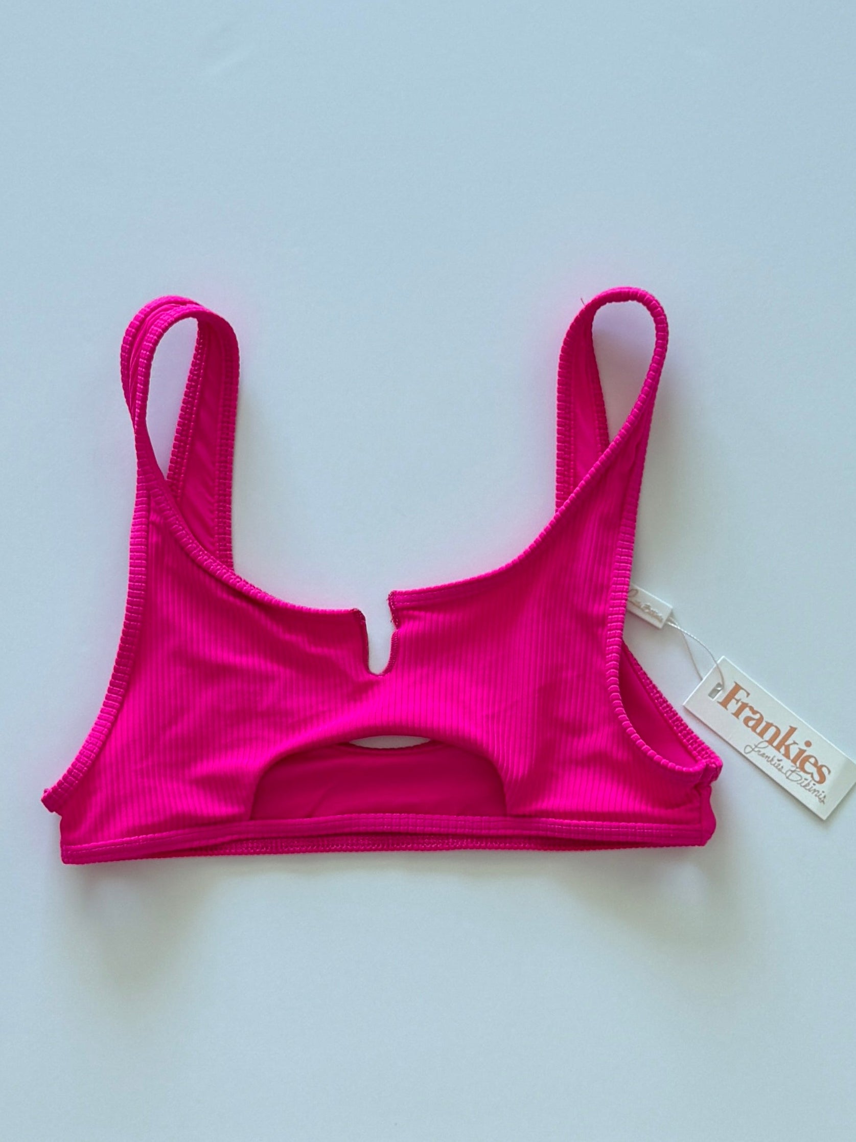 Frankies Bikinis Cole Ribbed Scoop Bikini Top | Alternate view