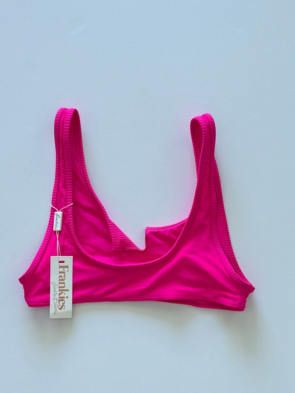 Frankies Bikinis Cole Ribbed Scoop Bikini Top | Alternate view