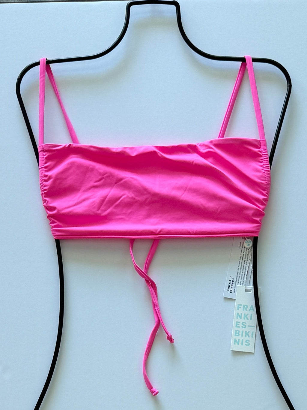 Frankies Bikinis Kailyn String Bandeau Bikini Top - Pink Punch | Alternate view