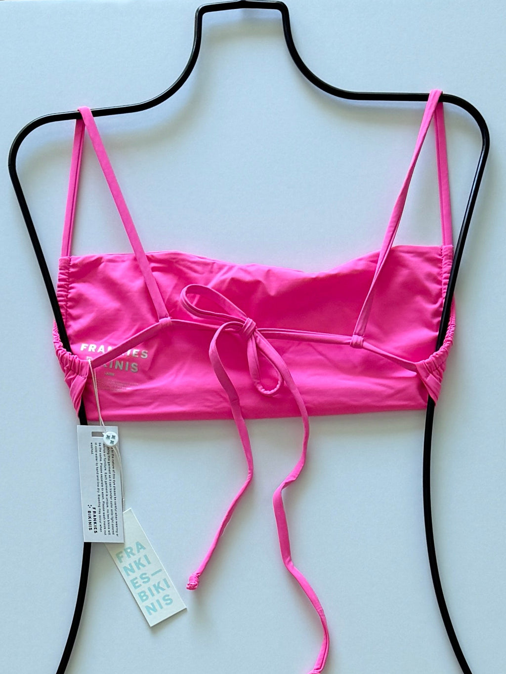 Frankies Bikinis Kailyn String Bandeau Bikini Top - Pink Punch | Alternate view