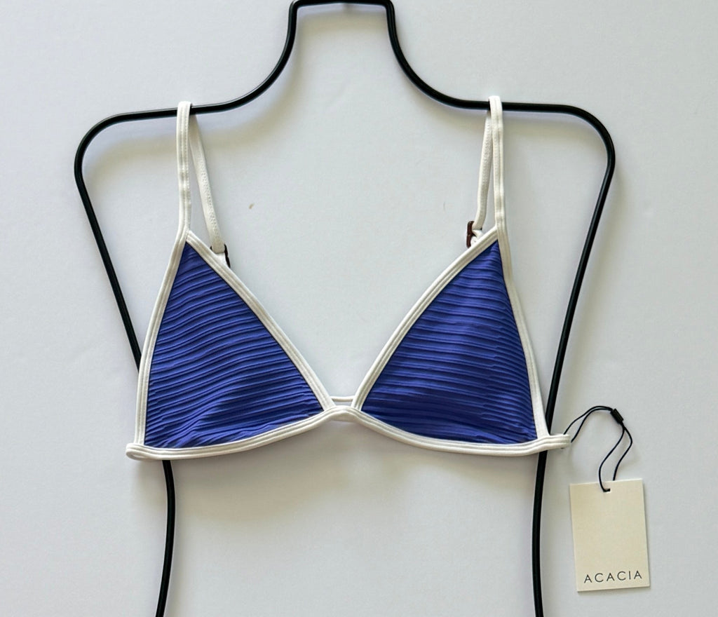 Acacia Swimwear Baja Piped Bikini Top - Lapis