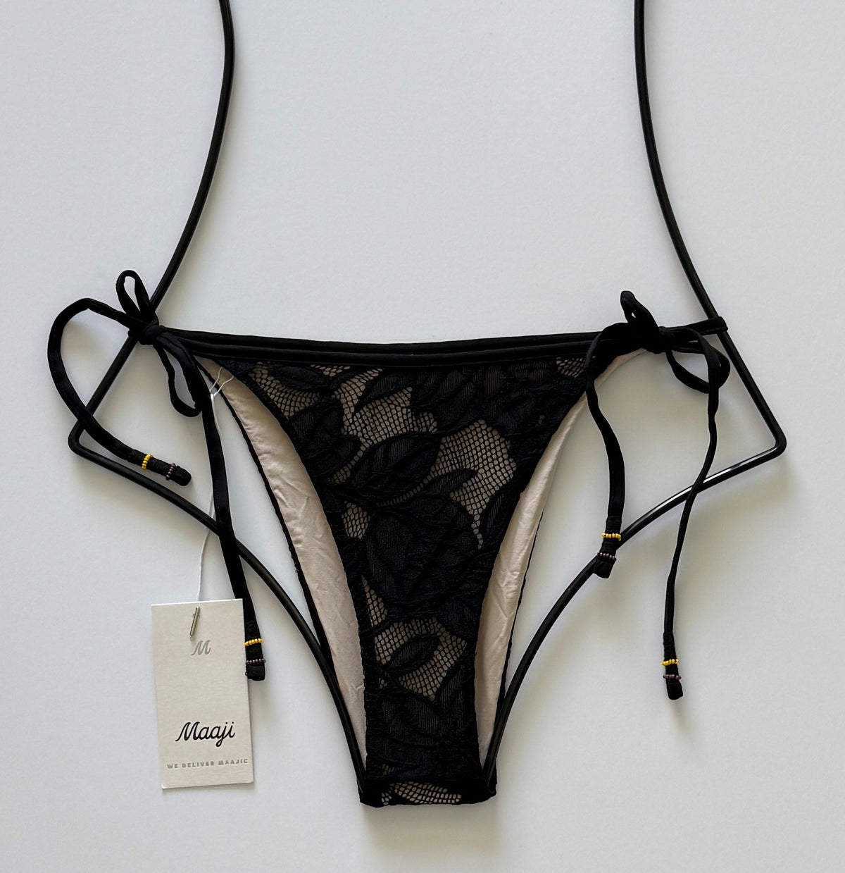 Maaji Swimwear Tulum Bikini Bottom - Black Lace