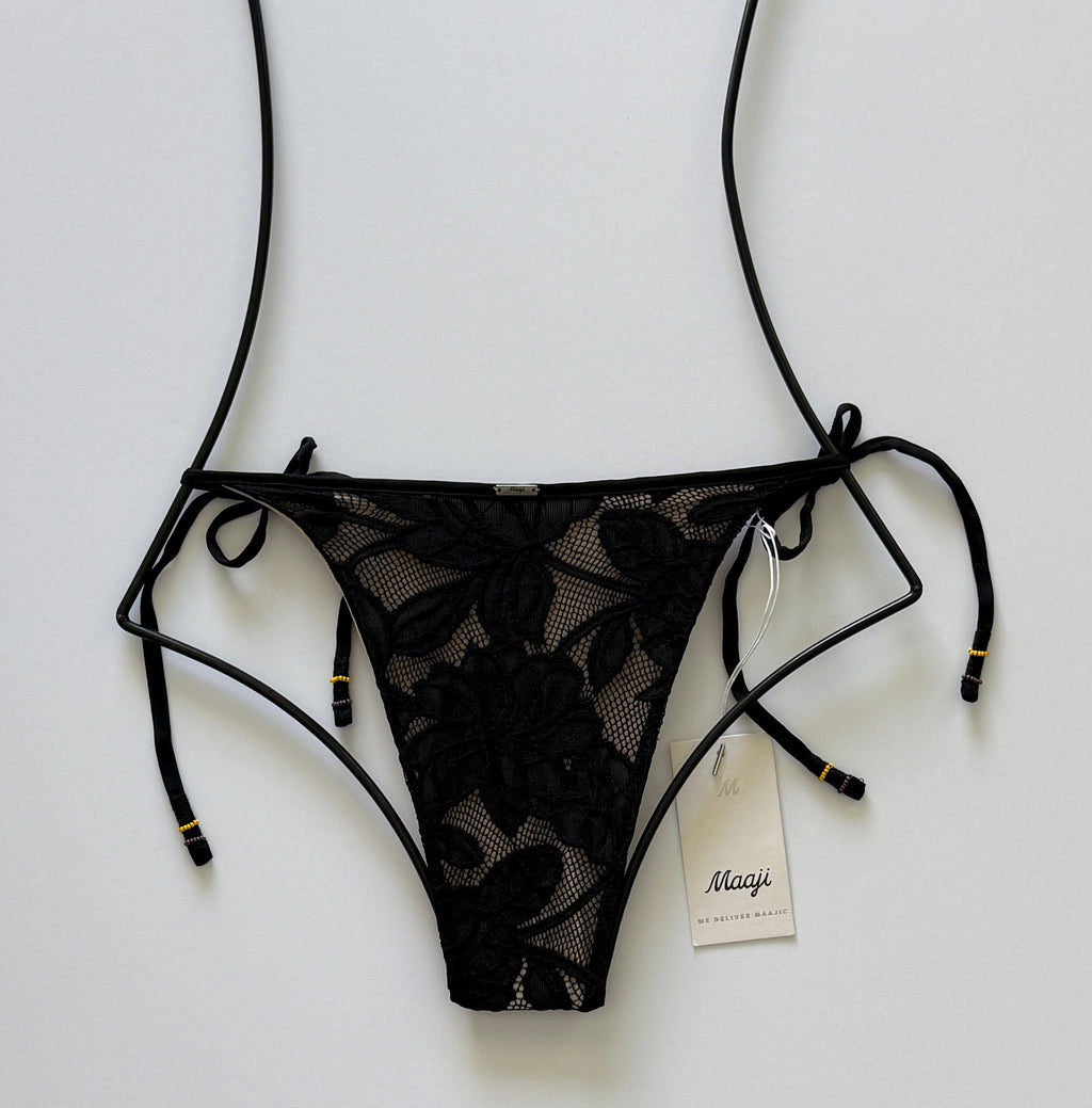 Maaji Swimwear Tulum Bikini Bottom - Black Lace
