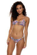 Luli Fama Bikini Top - Luli Fama Reversible Scoop Neck Cut Out Bikini Top in Pinkin’ About You