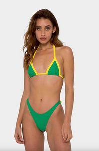 Khassani Swimwear 'Lago' Thong Bikini Bottom in Green