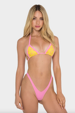 Khassani Swimwear 'Lago' Thong Bikini Bottom in Pink