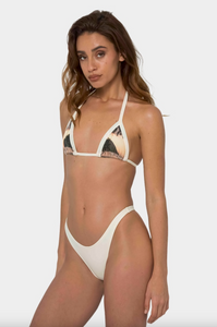 Khassani Swimwear 'Lago' Thong Bikini Bottom in Sand