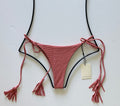 Acacia Swimwear Lauie Dual Ribbed Tie Side Bikini Bottom - Lychee