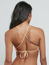 Volcom Simply Solid Crop Bikini Top in Peach