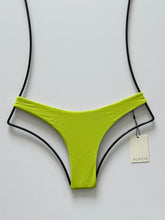 Front flat lay of Acacia Swimwear Oslo Bikini Bottom in Wasabi green, featuring cheeky cut and high-leg design.