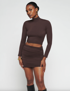 Reformation Lake Knit Two Piece in Mole