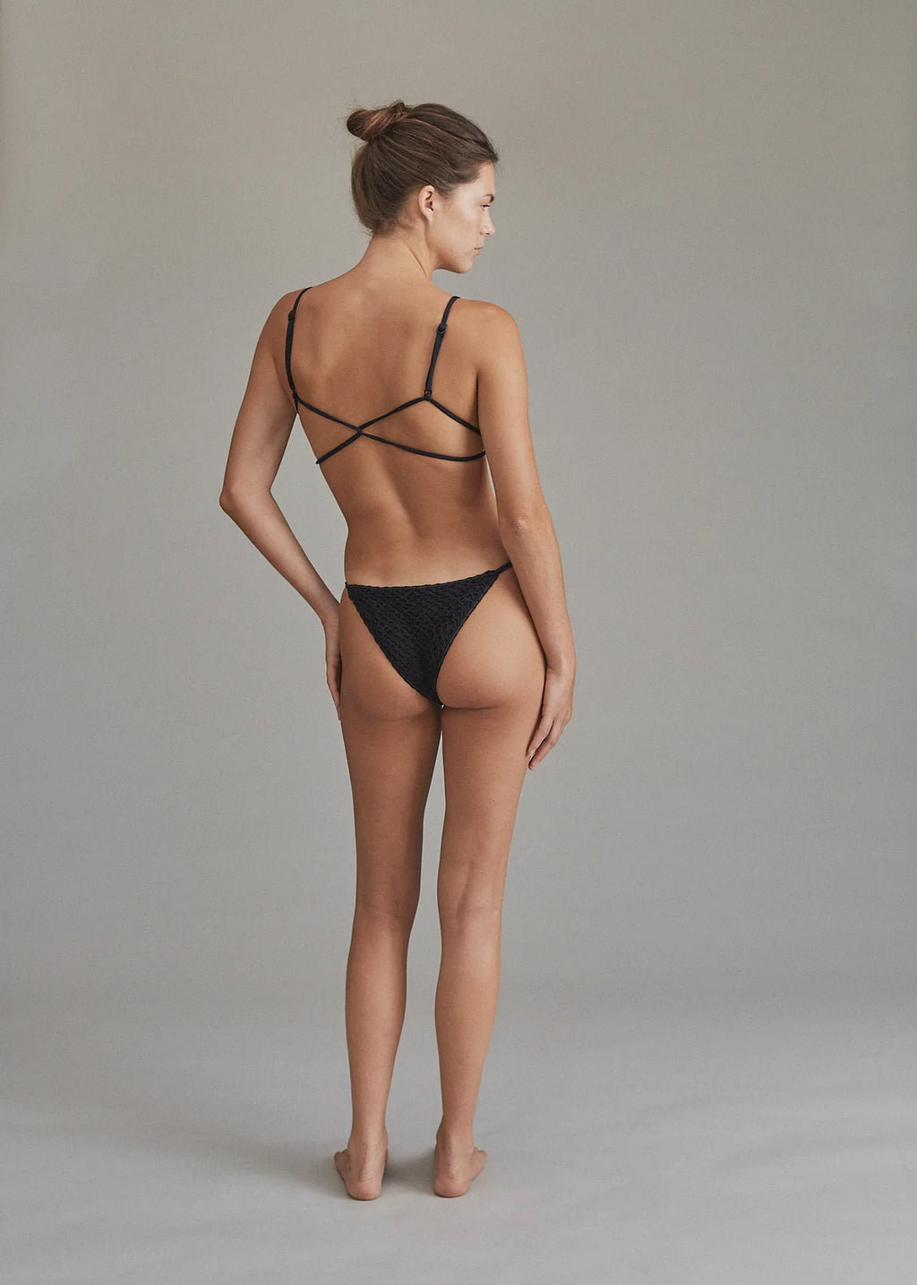 Acacia Swimwear Salé Crochet Bikini Bottom - Licorice - Moderate