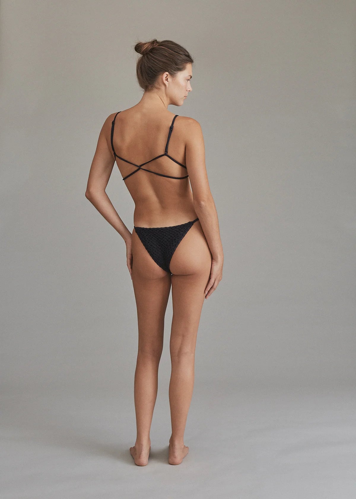 Acacia Swimwear Salé Crochet Bikini Bottom - Licorice - Moderate