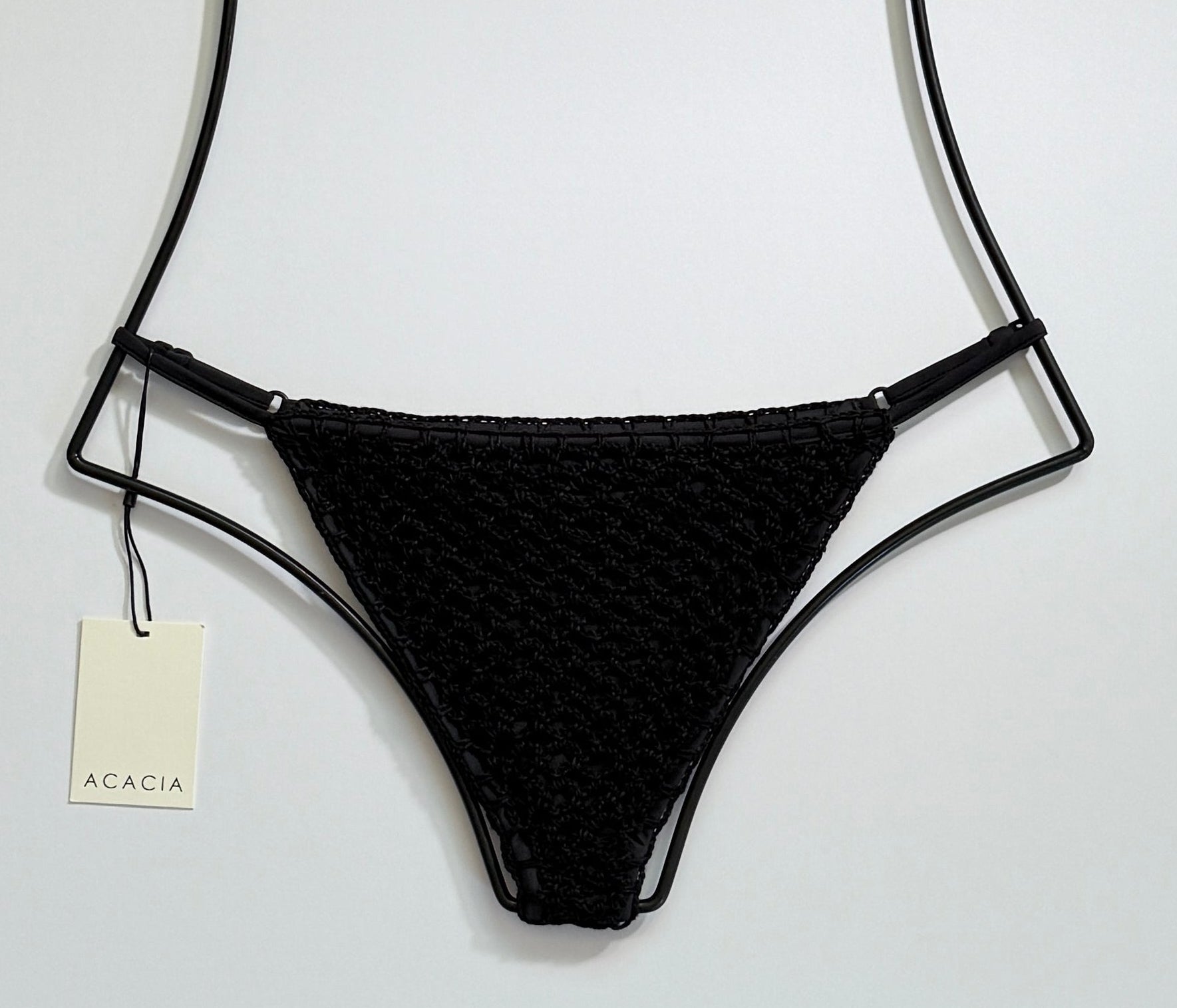 Acacia Swimwear Salé Crochet Bikini Bottom - Licorice - Moderate