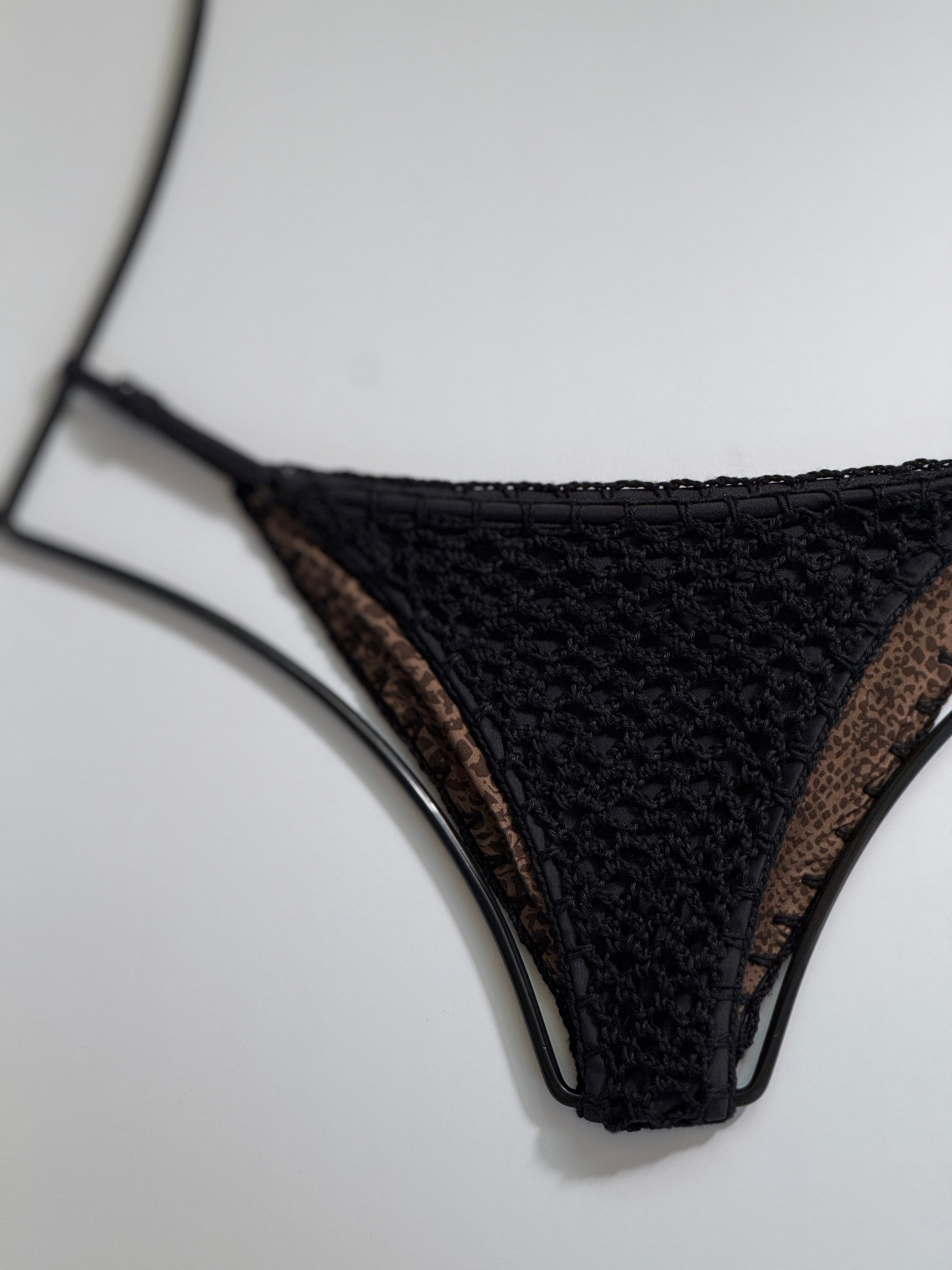 Acacia Swimwear Salé Crochet Bikini Bottom - Licorice - Moderate