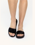 Ancient Greek Sandals Shoes - Ancient Greek Sandals Scrunchie Taygete in Black