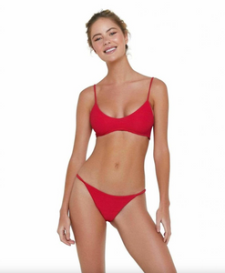 ViX Swimwear Dune Ju String Bikini Bottom in Red Pepper