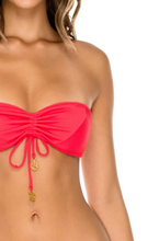 Luli Fama 'Triana' Bandeau Bikini Top in Rojo