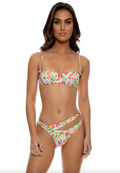 Luli Fama Bikini Top - Luli Fama 'Limoncello' Sweetheart Balconette Bikini Top in Multicolor