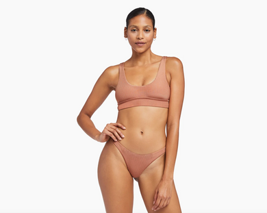 Vitamin A Bikini Top - Vitamin A Swimwear 'Sienna' Bikini Top in Pink Sands Shimmer Ecorib