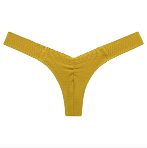 Montce Swim Micro Scrunch 'Uno' Bikini Bottom in Key Lime